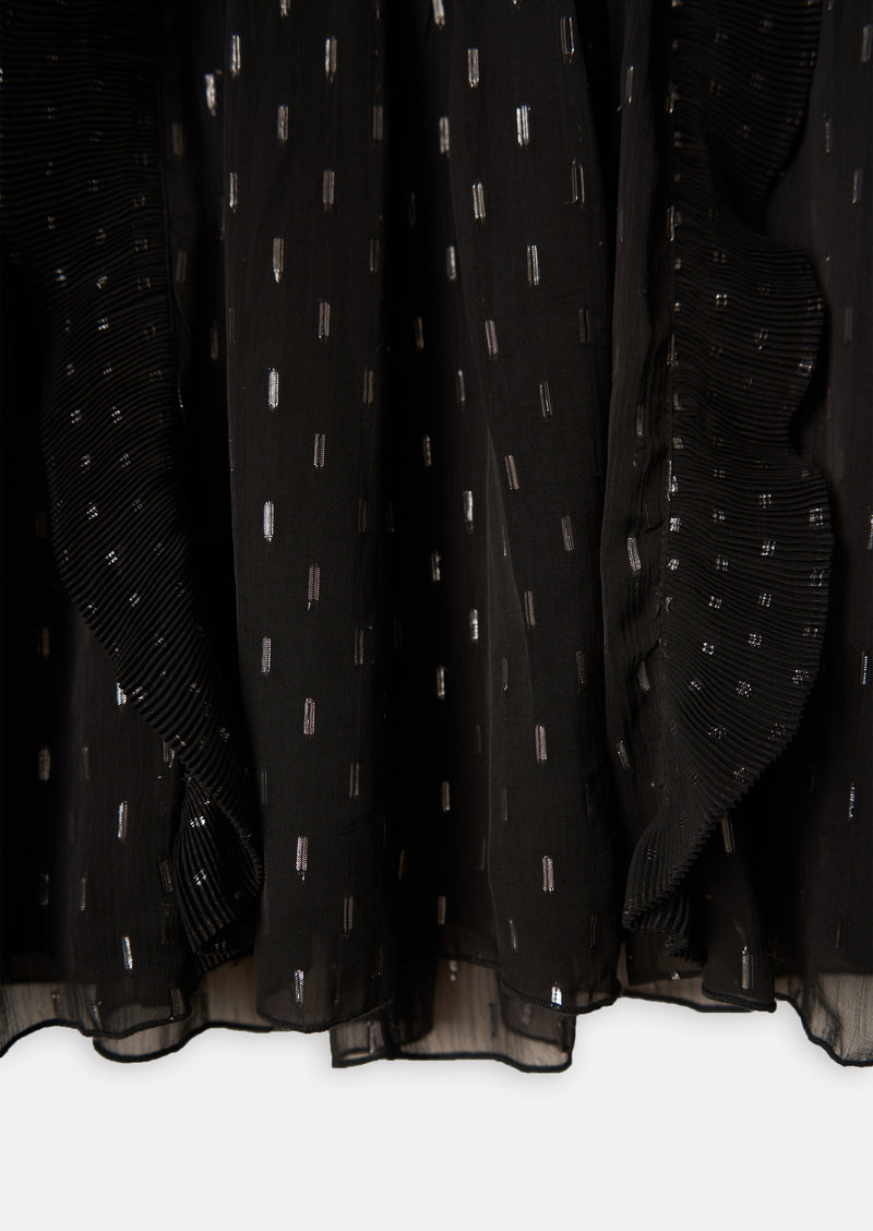 Girls Printed Black Premium Dress