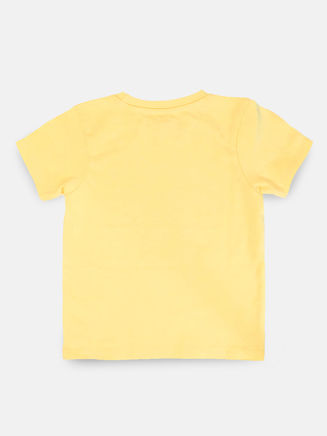 Girls Yellow Foil Printed Graphic T-Shirt