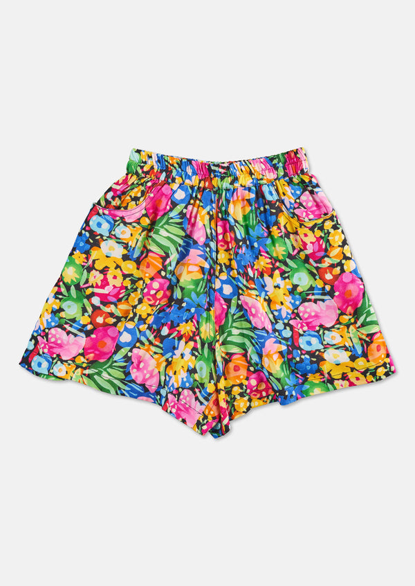 Girls Tropical Printed Woven Shorts