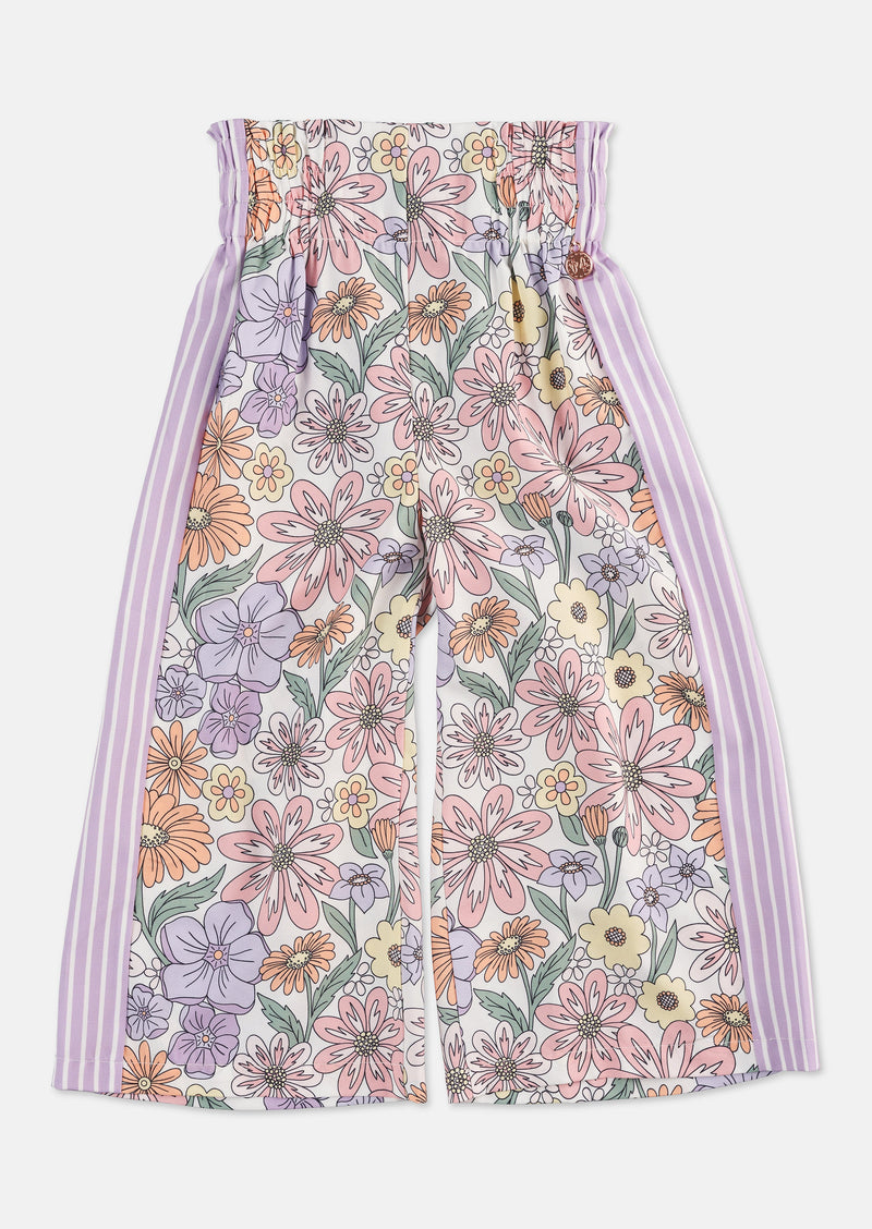 Girls Floral Printed Woven Culottes
