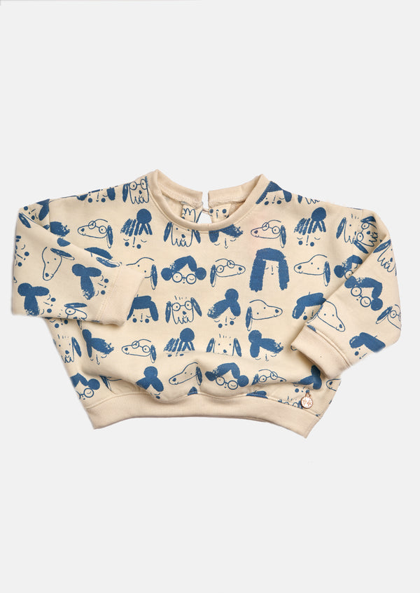 Baby Girl Printed Cream Sweatshirt