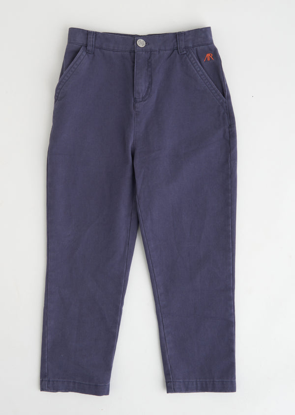 Boys Navy Cotton Pants
