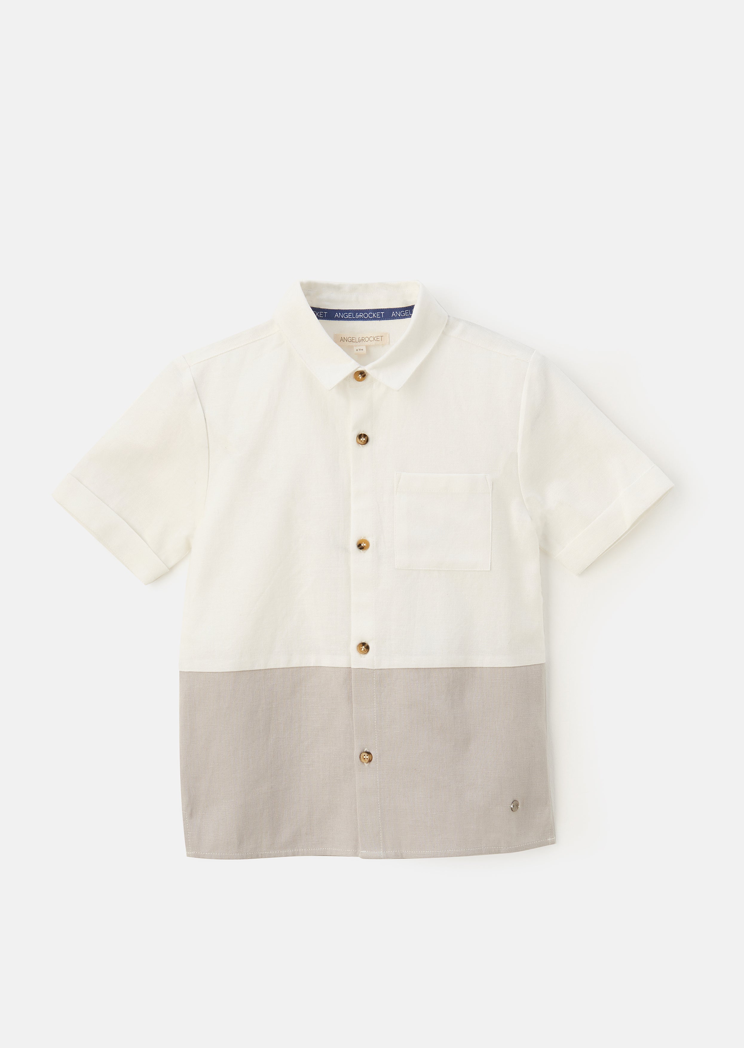 Boys Cotton White Half Sleeves Smart Shirt