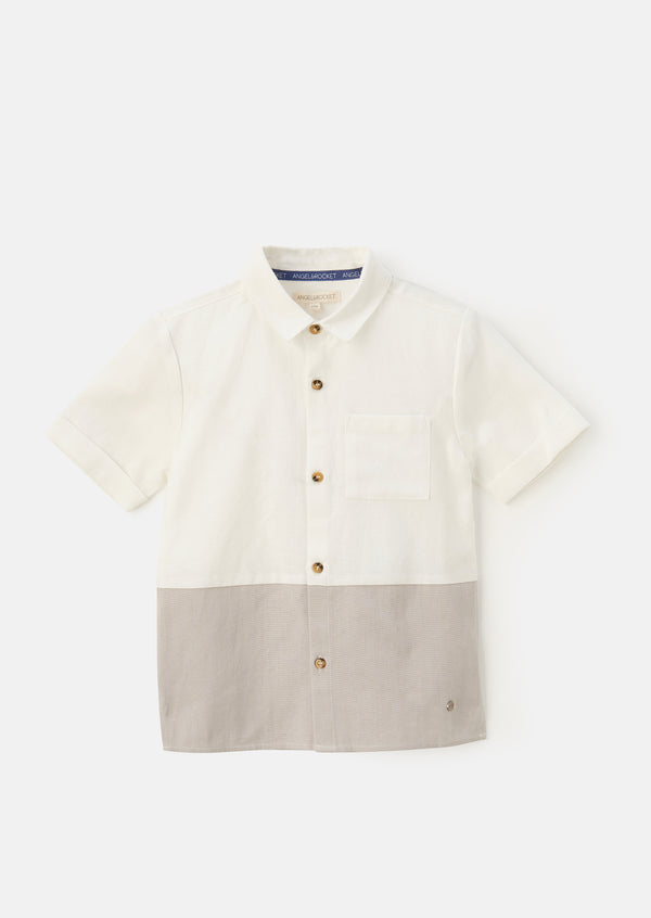 Boys Cotton White Half Sleeve Smart Shirt