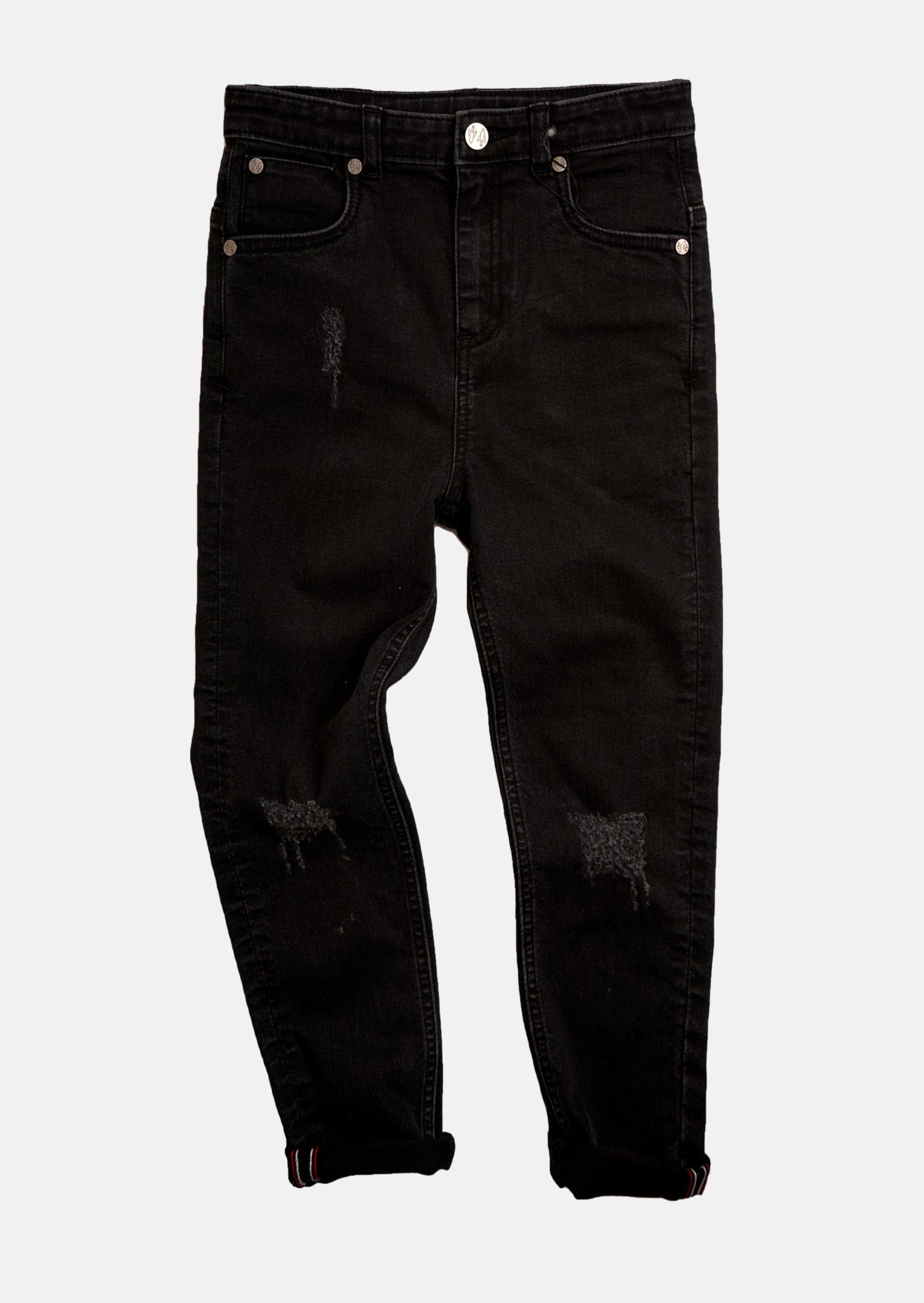 Boys Black Skinny Fit Denim Jeans