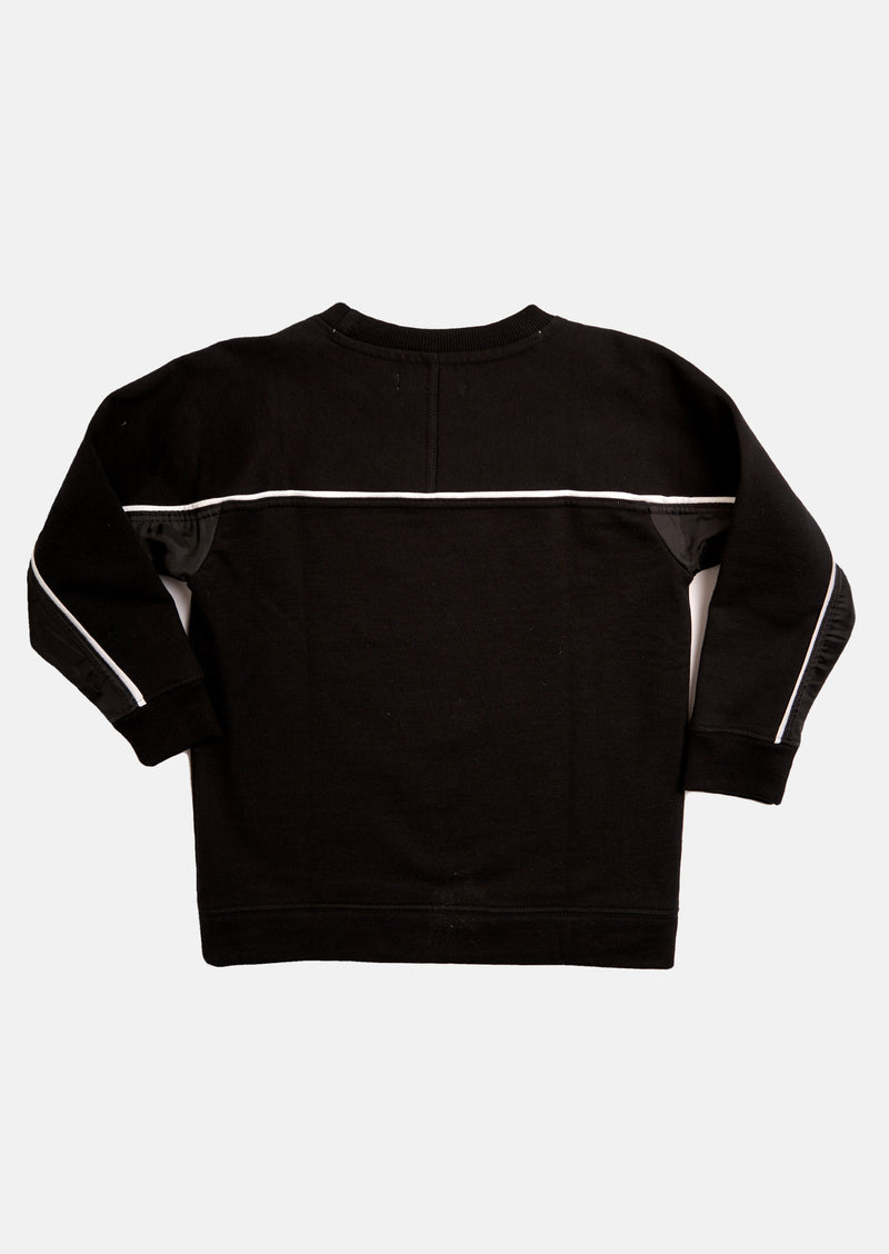 Boys Brand logo Printed Black Sweatshirt