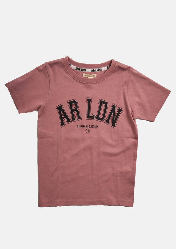 Boys Brand Slogan Printed Pink T-Shirt