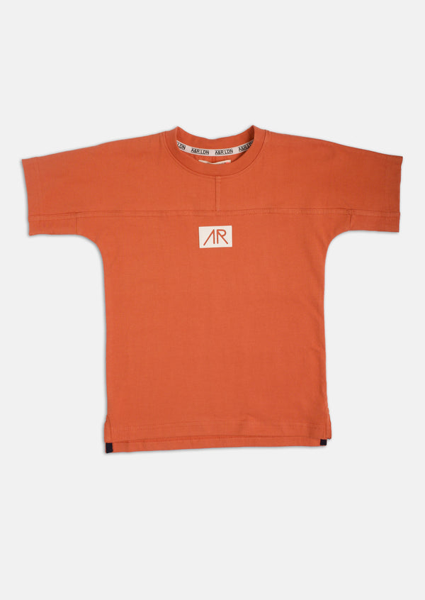 Boys Solid Red Round Neck T-Shirt