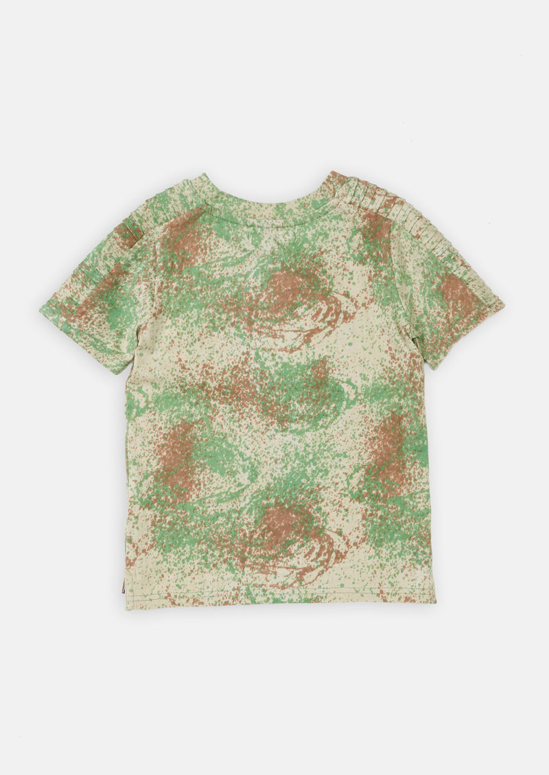 Boys Universe Printed Green T-Shirt