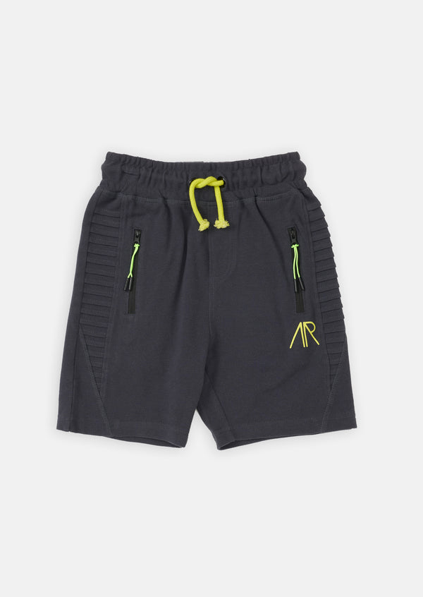 Boys Regula Fit Solid Navy Shorts