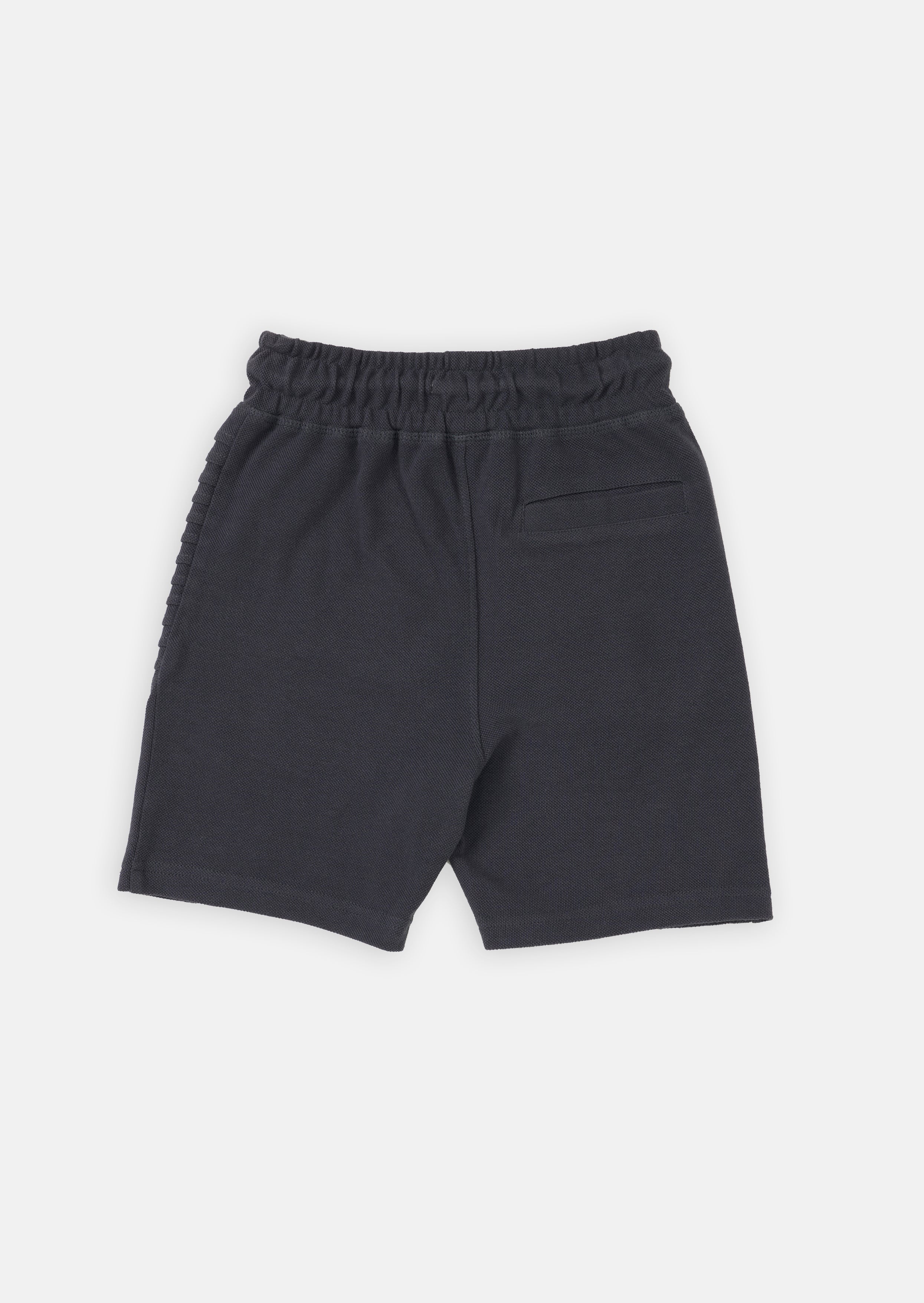 Boys Regular Fit Solid Navy Shorts