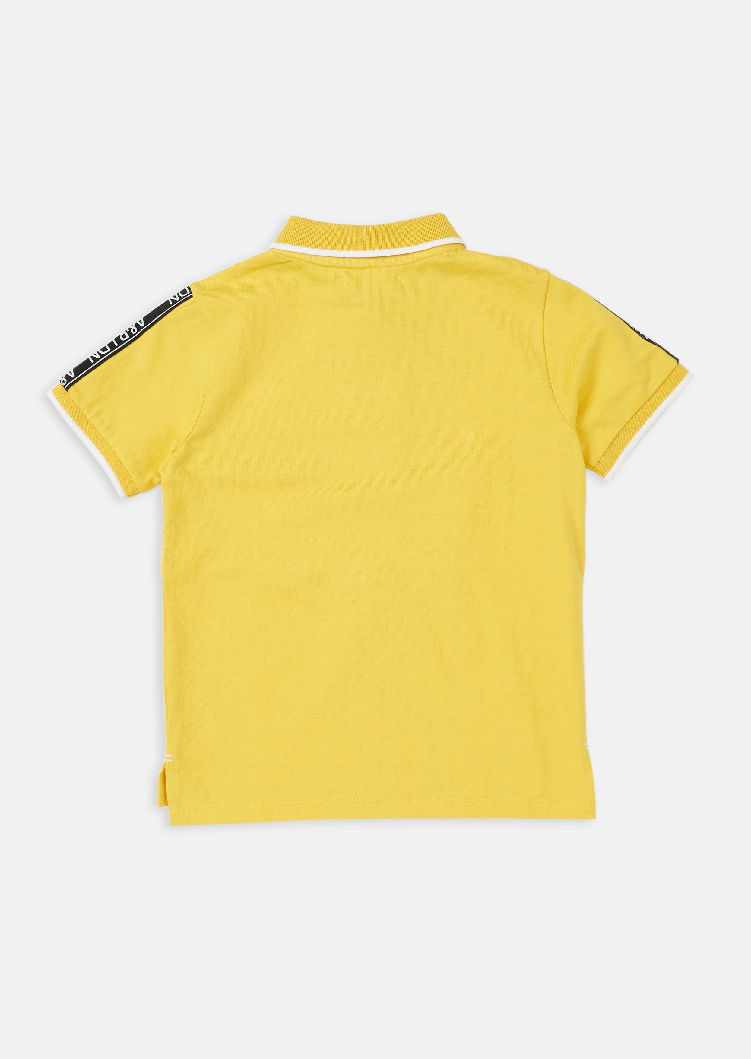 Boys Yellow Polo Collar Cotton T-Shirt