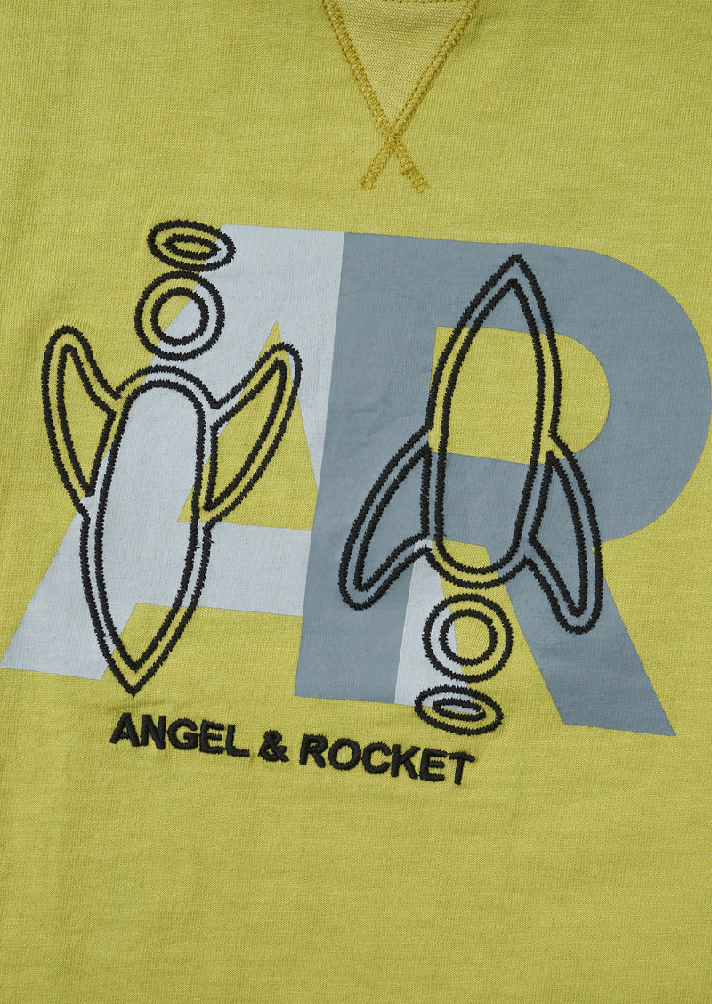 Boys Brand Logo Printed Yellow T-Shirt