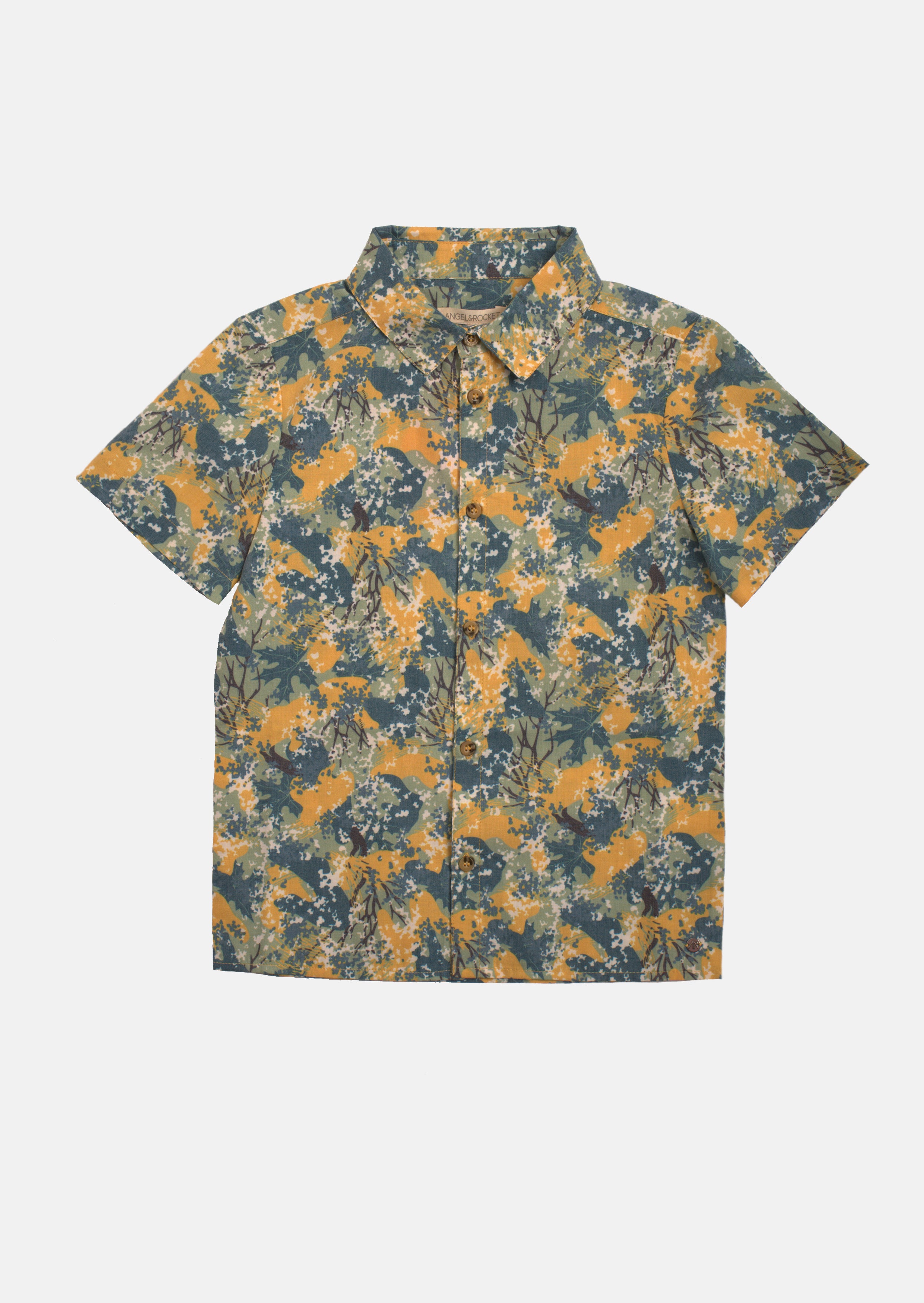 Boys Leaf Printed Half Sleeves Shirt