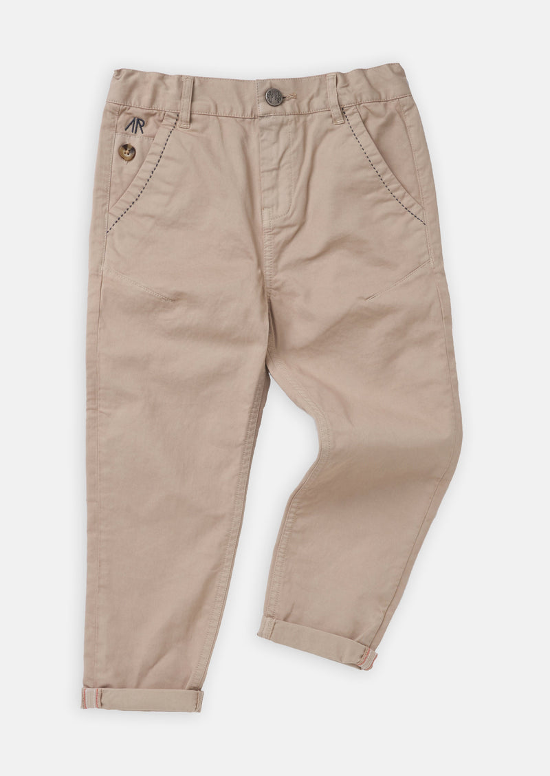 Boys Smart Cotton Grey Pants