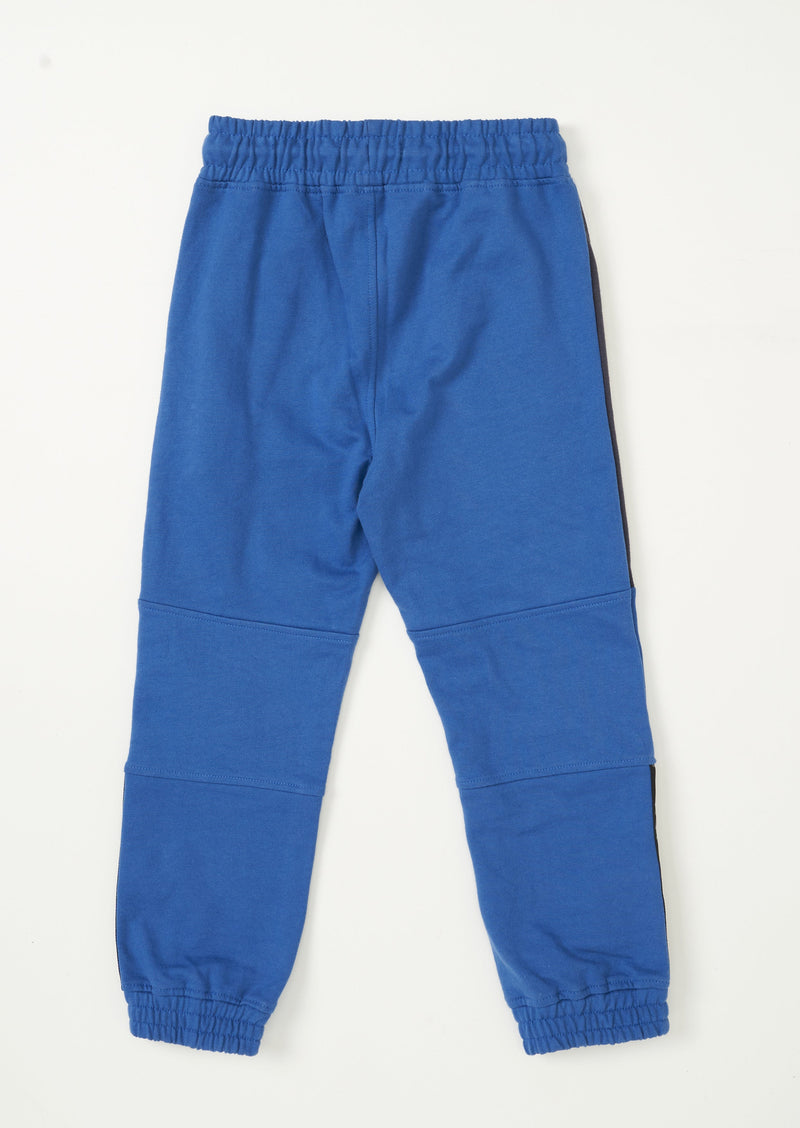 Boys Solid Blue Sporty Joggers