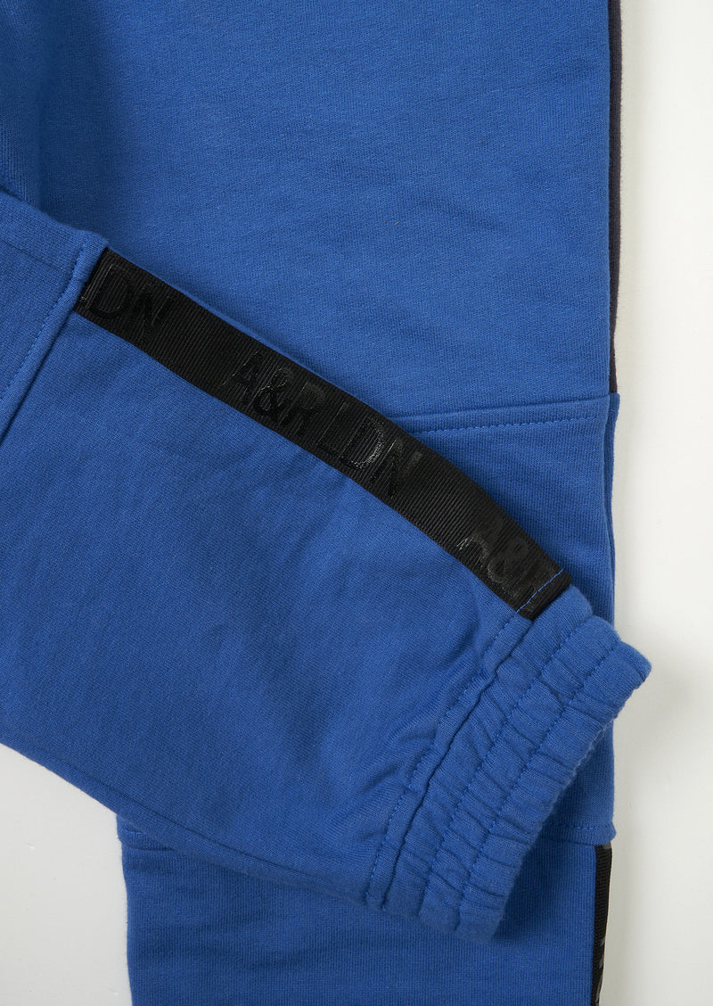 Boys Solid Blue Sporty Joggers