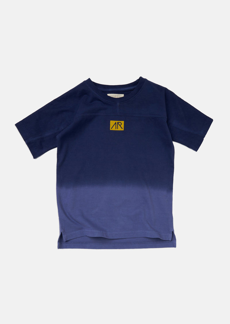 Boys Dip Dye Cotton Blue T-Shirt