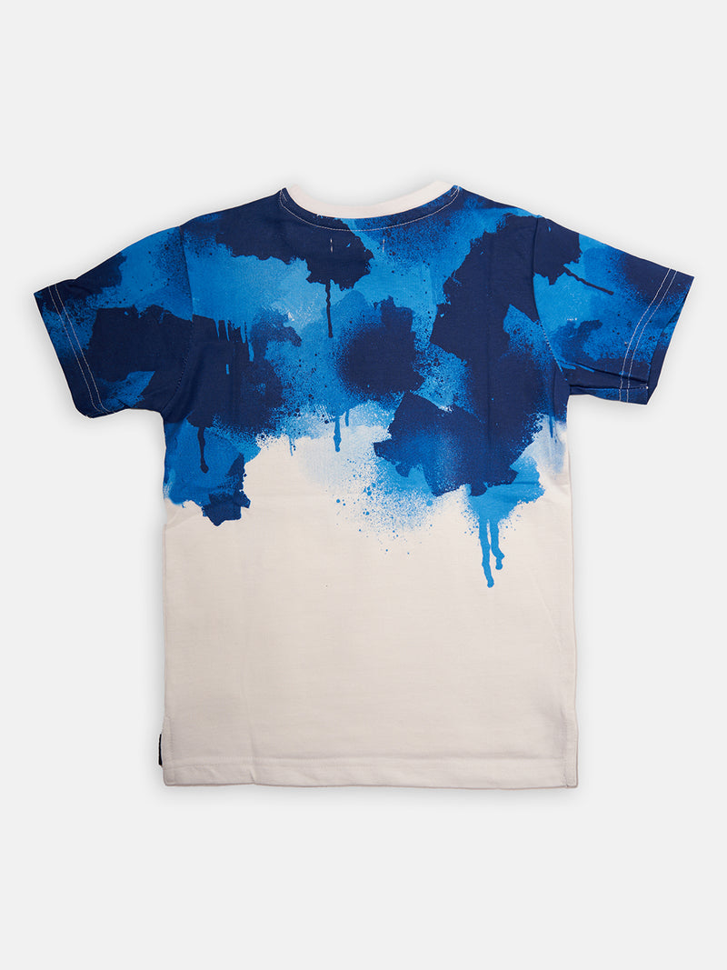 Boys Cool Dude Printed Blue T-Shirt