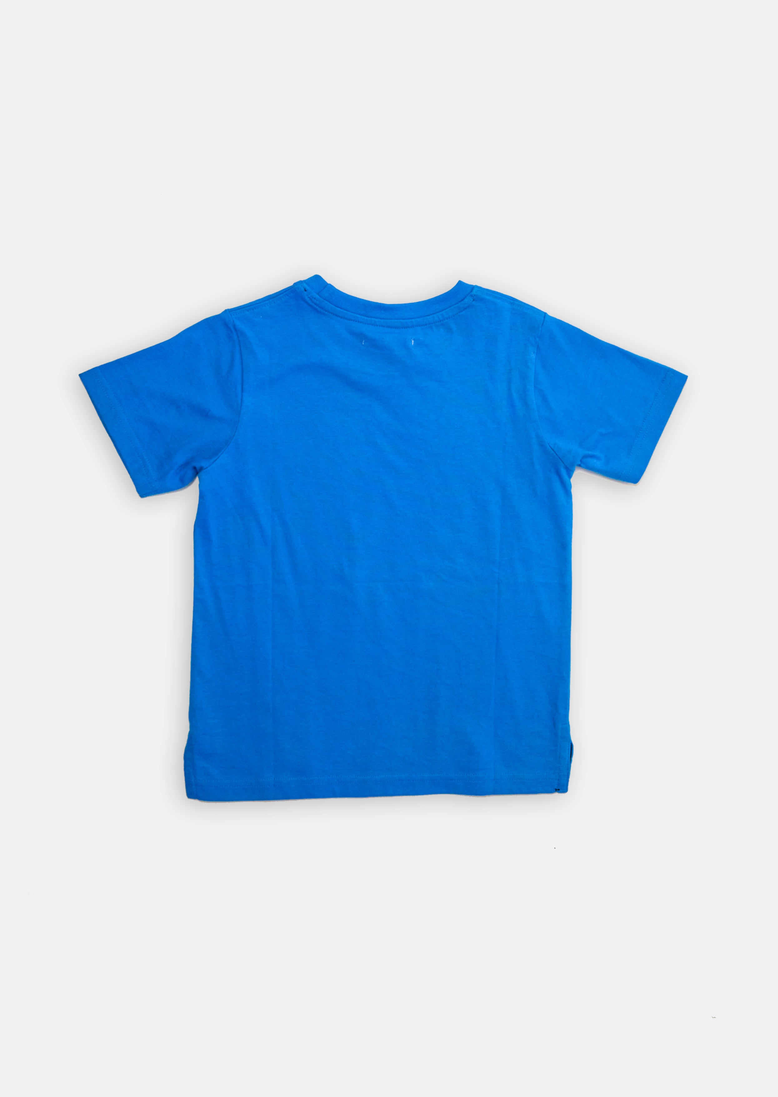 Boys Smiley Face Printed Blue T-Shirt