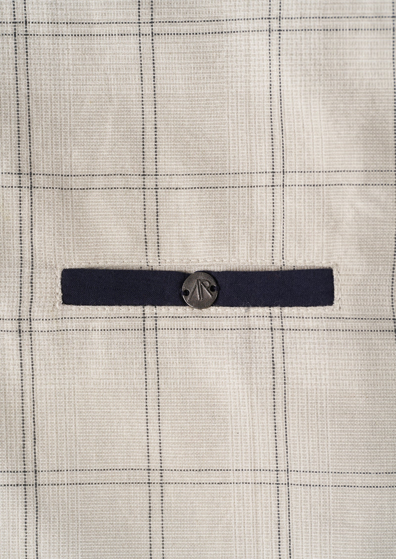 Boys Grey Checked Cotton Waistcoat