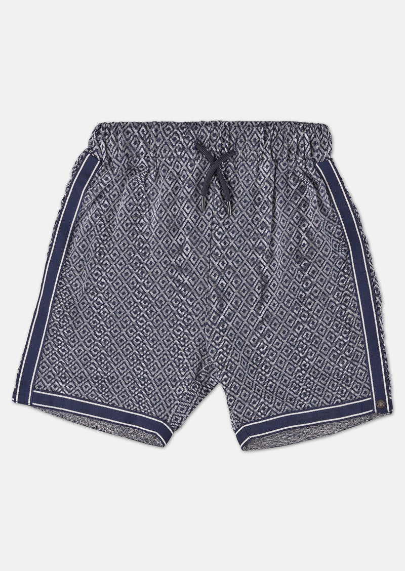 Baby Boy Blue Smart Printed Cotton Shorts