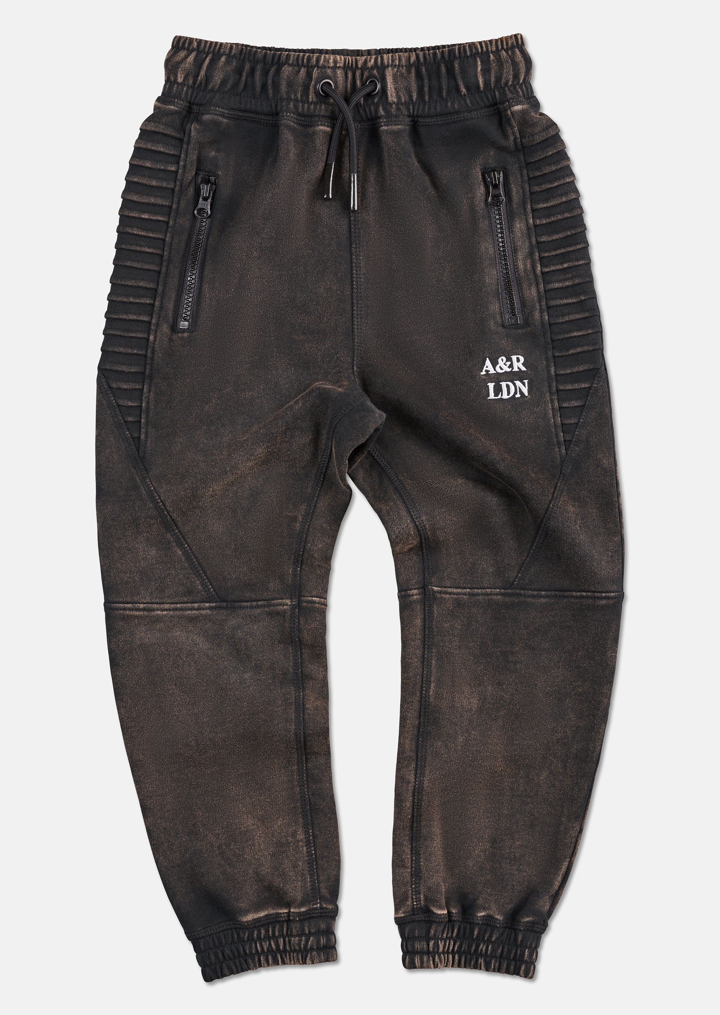 Acid wash black online joggers