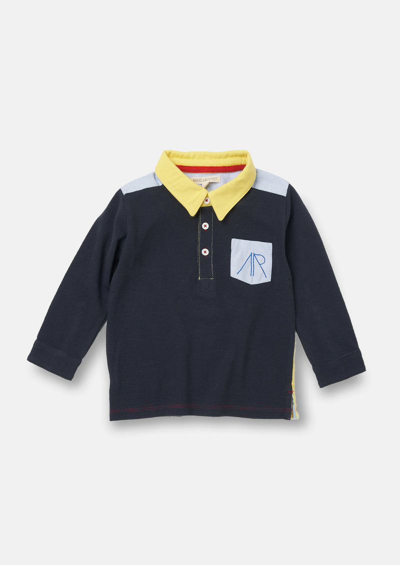 Baby Boy Navy Full Sleeve T-Shirt with Pocket