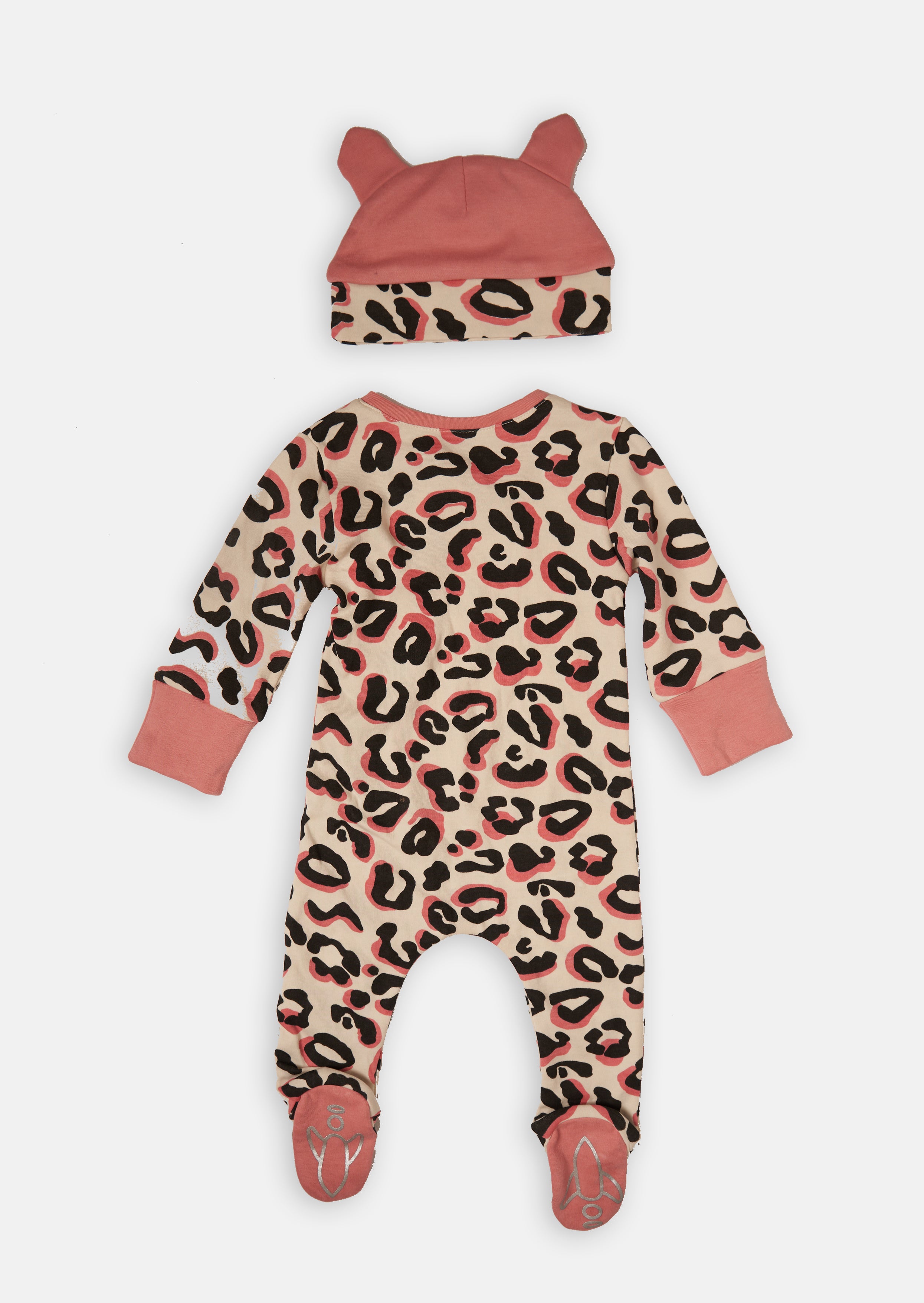 Baby Girl Animal Printed Sleepsuit with Hat