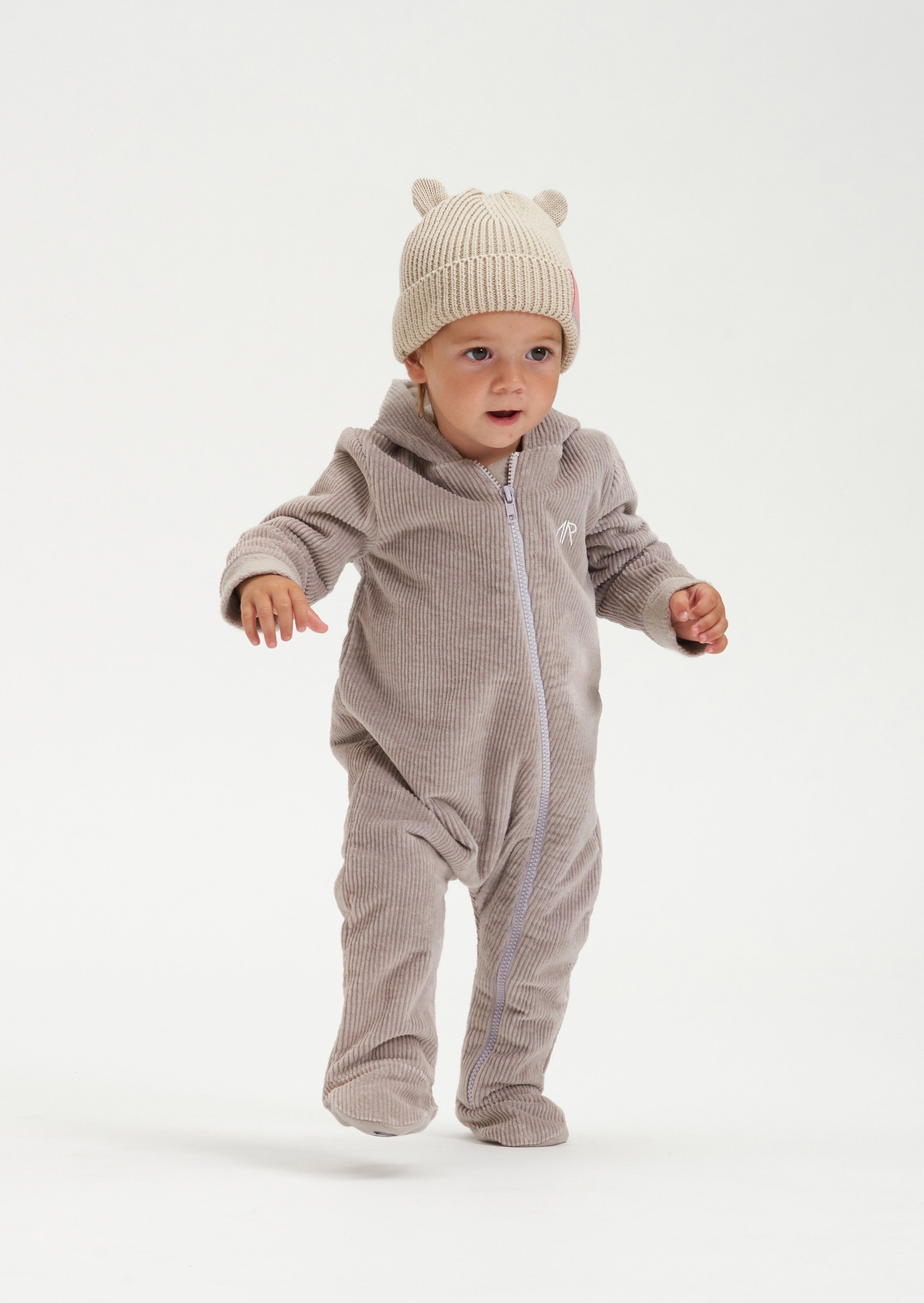 Baby Boy Grey Snowsuit with Hood
