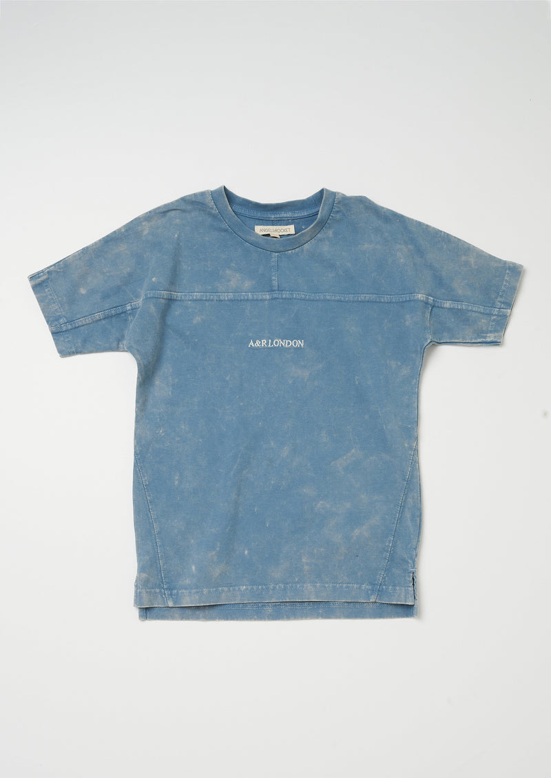 Boys Blue Acid Wash Round Neck T-Shirt
