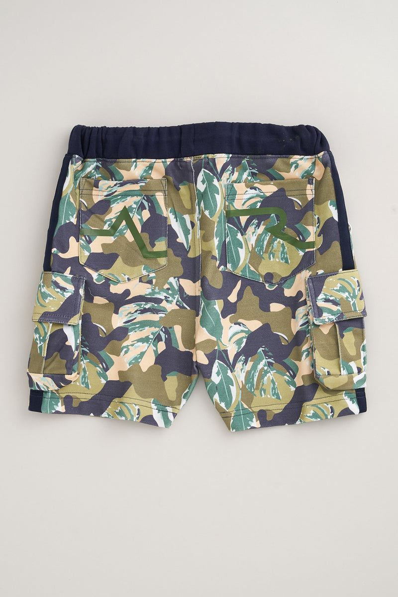 Boys Camo Printed Knit Shorts